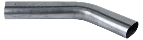 Exhaust Bend - 45 Degree - Oval - 3 in Diameter - Short Radius - Steel - Natural - Each