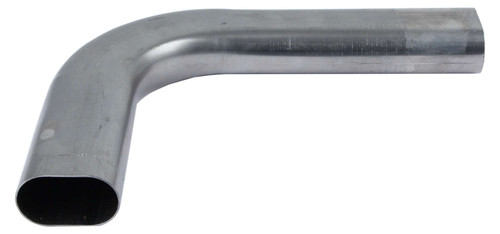 Exhaust Bend - 90 Degree - Oval - 3-1/2 in Diameter - Short Radius - Steel - Natural - Each