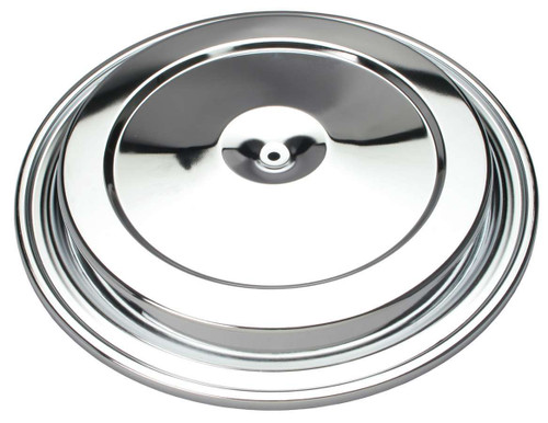 Air Cleaner Lid - O.E. Style - 15.375 in Round - Seal Ring Included - Steel - Chrome - GM Car / Truck 1983-92 - Each