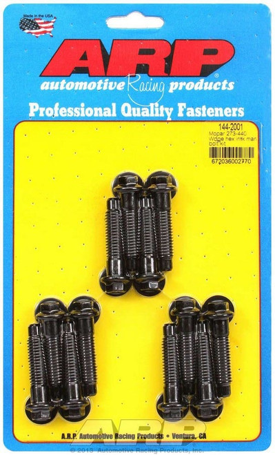 Intake Manifold Bolt Kit - Hex Head - Chromoly - Black Oxide - Mopar V8 - Kit