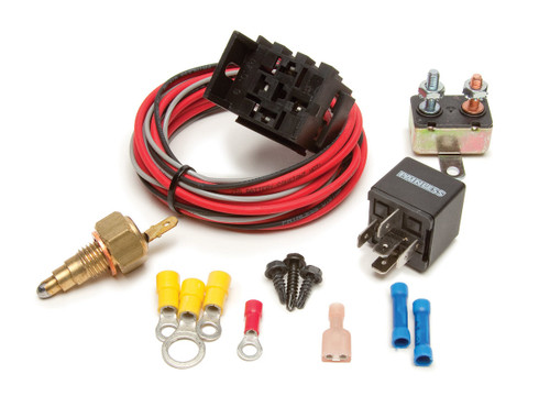 Fan Controller - 205 Degree F On - 150 Degree F Off - 12 mm x 1.50 Thread Temperature Sensor - Harness / Relay - GM LS-Series - Kit
