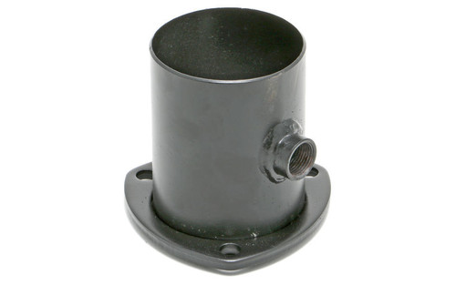 Collector Reducer - 3 in Inlet to 3 in OD Outlet - 3-Bolt Flange - Gaskets Included - O2 Bung - Steel - Black Paint - Each