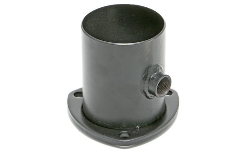 Collector Reducer - 3 in Inlet to 3 in OD Outlet - 3-Bolt Flange - Gaskets Included - O2 Bung - Steel - Black Paint - Each Collector Reducer - 3 in Inlet to 3 in OD Outlet - 3-Bolt Flange - Gaskets Included - O2 Bung - Steel - Black Paint - Each