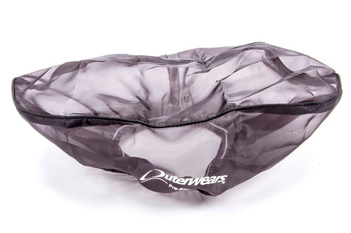 Air Filter Wrap - Pre Filter - Oval - 13 in Long - 5 in Width - 5 in Tall - Top - Outerwears Logo - Polyester - Black - Each