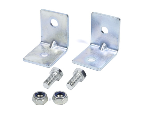 Seat Belt Anchor - Angled - 2-5/8 x 2-1/8 in - 5/8 in Seat Belt Mounting Hole - Hardware Included - Steel - Natural - Pair