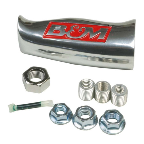 Shifter Knob - T-Handle - 1/2-20, 3/8-24, 3/8-16 and 5/16-18 in Thread - B&M Logo - Aluminum - Brushed - Universal - Each