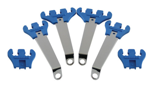 Spark Plug Wire Loom - Valve Cover Mount - 7-9 mm - Blue / Chrome - Universal - Kit
