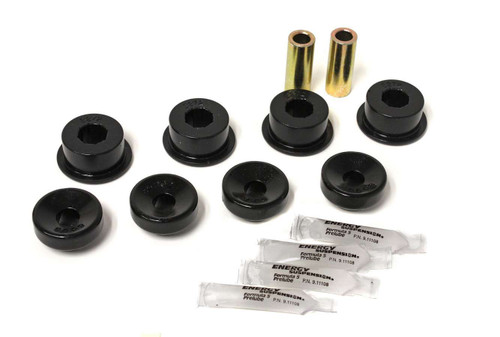 Shock End Bushing - Front - Lower / Upper - Hyper-Flex - Polyurethane / Steel - Black / Cadmium - Acura / Honda 1988-2001 - Universal - Kit