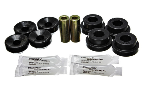 Shock End Bushing - Rear - Lower / Upper - Polyurethane / Steel - Black / Cadmium - Acura / Honda 1989-2001 - Kit
