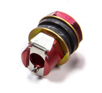 Tire Pressure Relief Valve - 5/8 in Wheel Hole - Aluminum - Red Anodized - Schrader / Tire Pressure Relief Valves - Each