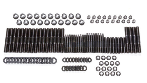 Cylinder Head Stud Kit - 12 Point Nuts - Chromoly - Black Oxide - GM LS-Series - Kit Cylinder Head Stud Kit - 12 Point Nuts - Chromoly - Black Oxide - GM LS-Series - Kit