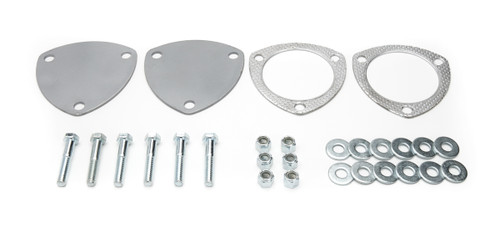 Exhaust Cut-Out Cap - 3 in Diameter - Bolt-On - Gaskets / Hardware Included - Steel - Zinc Plated - Pair
