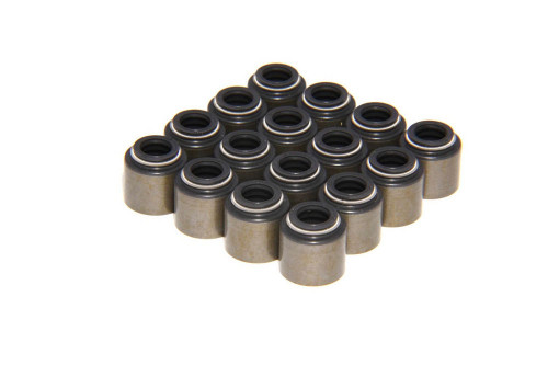 Valve Stem Seal - Positive Stop - 8 mm Valve Stem - 0.494 in Guide - Steel Jacket / Viton - GM LS-Series - Set of 16