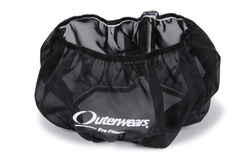 Air Filter Wrap - Pre Filter - Oval - 14.625 Long - 7.75 in Width - 4 in Tall - Outerwears Logo - Polyester - Black - Each