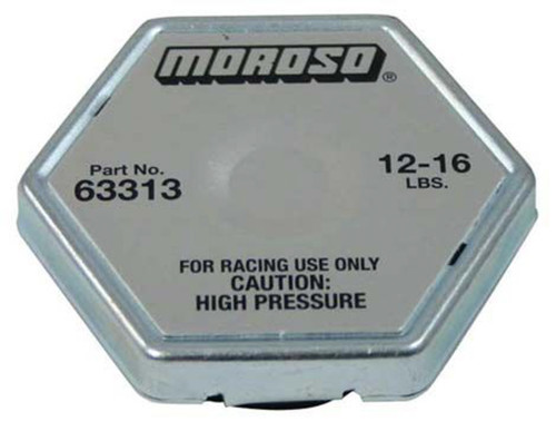 Radiator Cap - 12-16 lb - Hexagon - Moroso Logo - Fit Standard Size Radiator Necks - Each
