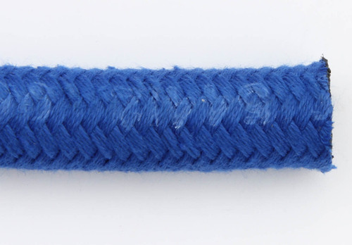 Hose - AQP High Pressure Hose - 6 AN - 6 ft - Braided Fabric / Rubber - Blue - Each