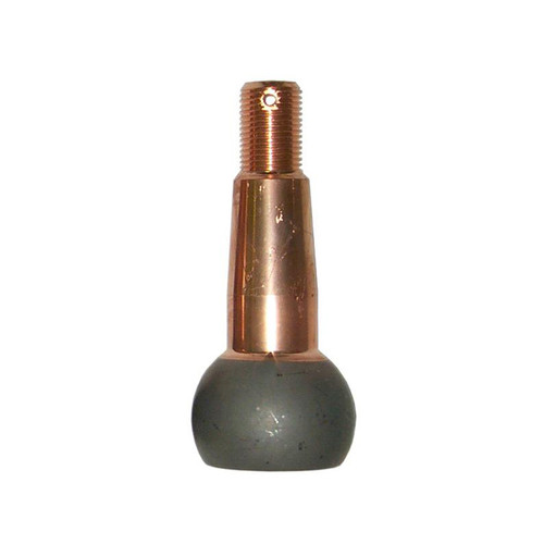 Ball Joint Stud - 2.000 in/ft Taper - 3.45 in Long - Plus 0.3 in Extended Length - 1.437 in Ball - 5/8-18 in Thread - Steel - Copper Plated - Each Ball Joint Stud - 2.000 in/ft Taper - 3.45 in Long - Plus 0.3 in Extended Length - 1.437 in Ball - 5/8-18 in Thread - Steel - Copper Plated - Each
