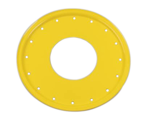 Beadlock Ring - Mud Buster - Built-in Mud Cover - Aluminum - Yellow Paint - 15 in Wheels - Each