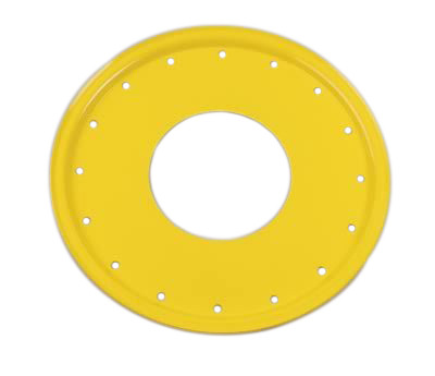 Beadlock Ring - Mud Buster - Built-in Mud Cover - Aluminum - Yellow Paint - 15 in Wheels - Each