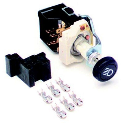 Headlight Switch - Pull - Off / Park Light / Headlight - Plastic Knob - Black - Kit