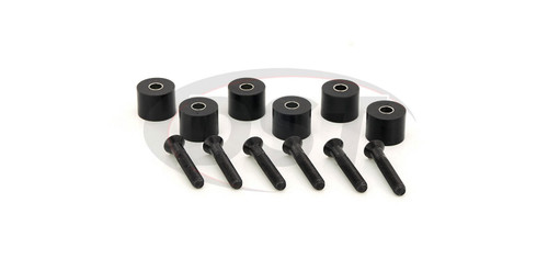 Transfer Case Lowering Kit - Hardware Included - Polyurethane - Black - 1 in Drop - Jeep Wrangler TJ 1997-2006 - Kit