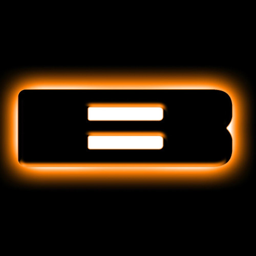 Illuminated Letter Badge - LED - Letter B - Stick-On - Amber Light - Black - Each