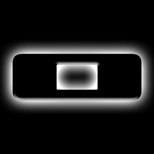 Illuminated Letter Badge - LED - Letter O - Stick-On - White Light - Black - Each