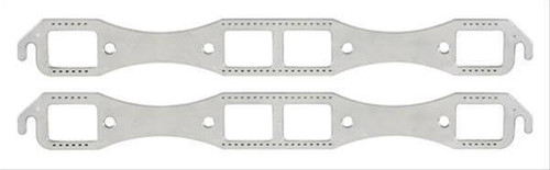 Exhaust Manifold / Header Gasket - 1.880 x 1.380 in Rectangular Port - Multi-Layered Aluminum - Mopar B / RB-Series - Pair