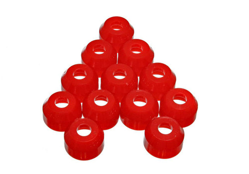 Tie Rod Dust Boot - Hyper-Flex - Round - 0.594 in - 1.375 in OD Rod End - Polyurethane - Red - Universal - Set of 12