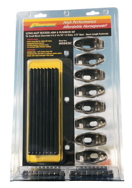 Rocker Arm - 3/8 in Stud Mount - 1.50 Ratio - Non-Roller - Pushrods Included - Steel - Natural - Small Block Chevy - Kit