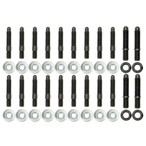 Oil Pan Stud - Serrated Face Nuts - Grade 8 - Steel - Black Oxide - Small Block Ford - Kit