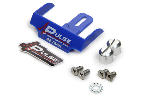 Helmet Tear Off Ramp - Adjustable - Aluminum Post Included - Blue - Each