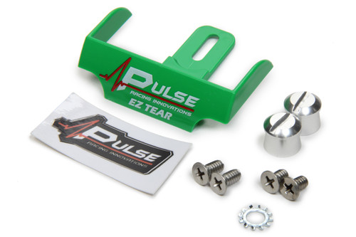 Helmet Tear Off Ramp - Adjustable - Aluminum Post Included - Green - Each