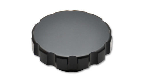 Radiator Cap - 16 lb - Round - Aluminum - Black Anodized - Vibrant Weld-On Filler Necks - Each