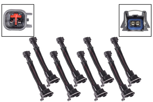 Fuel Injector Harness Adapter - USCAR EV6 to Jetronic EV1 - Set of 8