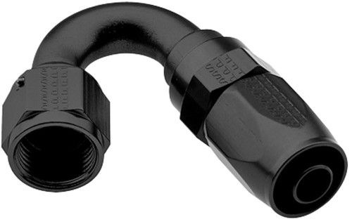 Fitting - Hose End - 2000 Series Pro-Flow - 150 Degree - 16 AN Hose to 16 AN Female - Swivel - Aluminum - Black Anodized - Each