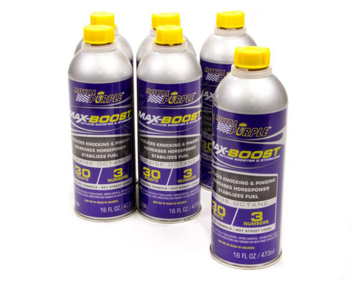 Fuel Additive - Max-Boost - System Cleaner - Stabilizer - Octane Booster - 16.00 oz Bottle - Gas - Set of 6