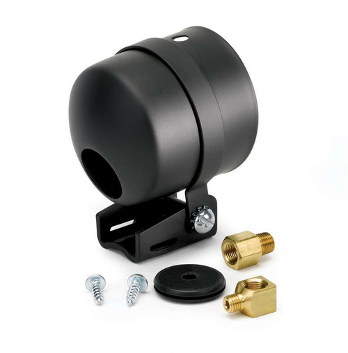 Gauge Cup - 2-5/8 in Diameter Gauge - Pedestal Mount - Steel - Black Powder Coat - Mechanical / Liquid Filled Gauges - Each