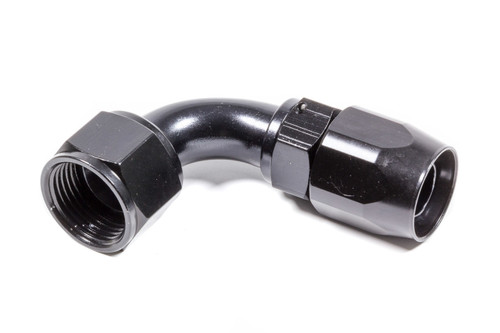 Fitting - Hose End - 3000 Series - 90 Degree - 12 AN Hose to 12 AN Female - Swivel - Aluminum - Black Anodized - Each