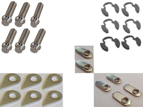 Collector Bolt - Locking - 3/8-16 in Thread - 1.5 in Long - 12 Point Head - Steel - Nickel Plated - Set of 6 Collector Bolt - Locking - 3/8-16 in Thread - 1.5 in Long - 12 Point Head - Steel - Nickel Plated - Set of 6
