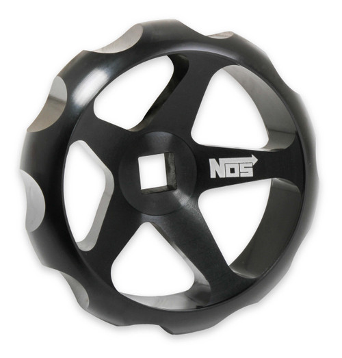 Nitrous Bottle Valve Knob - Replacement - Aluminum - Natural - Hi-Flow Valves - Each