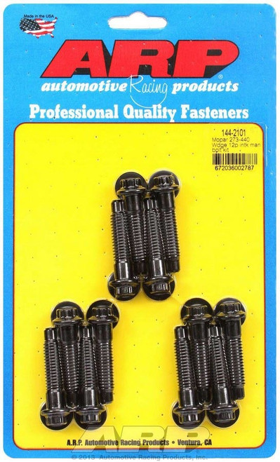 Intake Manifold Bolt Kit - 12 Point Head - Chromoly - Black Oxide - Mopar V8 - Kit Intake Manifold Bolt Kit - 12 Point Head - Chromoly - Black Oxide - Mopar V8 - Kit