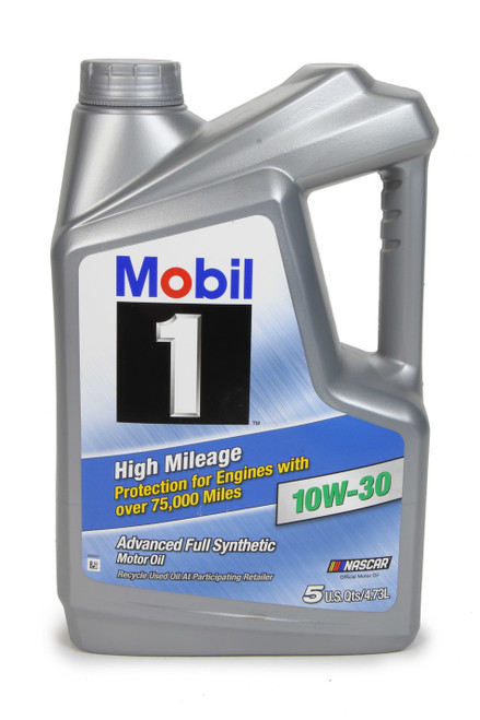 Motor Oil - High Mileage - 10W30 - Synthetic - 5 qt Jug - Each