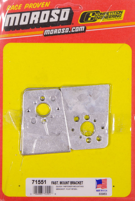 Quick Turn Mounting Bracket - Rivet-On - 0.059 in Thick - Requires 1 or 1-3/8 in Spring - Straight - Steel - Natural - Set of 10