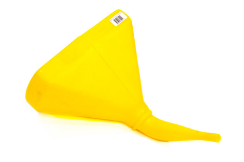 Funnel - 14 in D-Shape - 45 Degree - Plastic - Yellow - Each Funnel - 14 in D-Shape - 45 Degree - Plastic - Yellow - Each