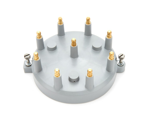 Distributor Cap - Pro Series - HEI Style Terminals - Brass Terminals - Screw Down - Gray - Moroso - Jesel Belt Drive System - Various Applications V8 - Each