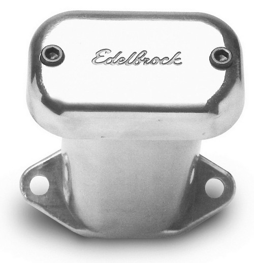 Breather - Racing - Bolt-On - Rectangle - Top Mount - Edelbrock Logo - Aluminum - Polished - Each