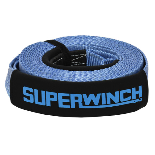 Tow Strap - 2 in Wide - 30 ft Long - 20000 lb Capacity - Nylon - Blue - Each