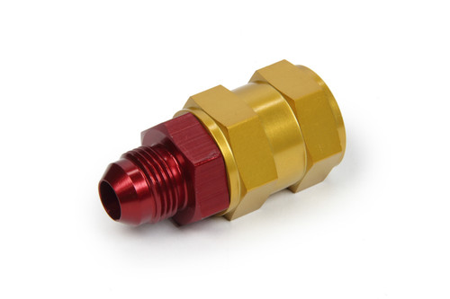 Roll Over Valve - Vent - External - Check Valve - 8 AN Male Inlet - Brass / Aluminum - Red Anodized - Each