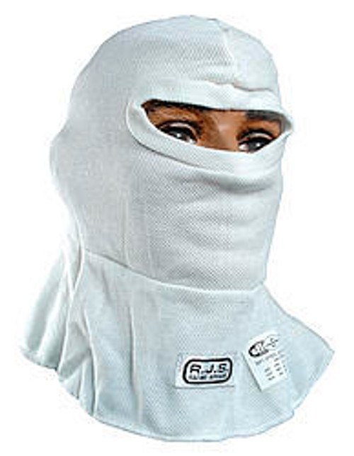 Head Sock - Single Eyeport - SFI 3.3 - Double Layer - Nomex - White - One Size Fits All - Each